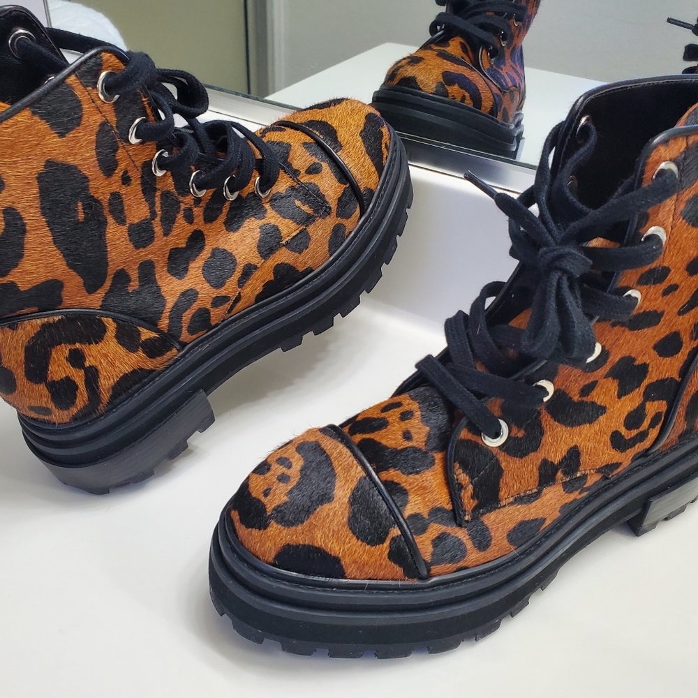 SCHUTZ Maylova LEOPARD Boots - Picture 1 of 11